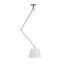 Adam lampa wisząca 1x60W E27 230V nikiel + biały abażur